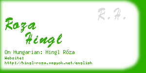 roza hingl business card