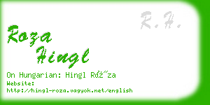 roza hingl business card